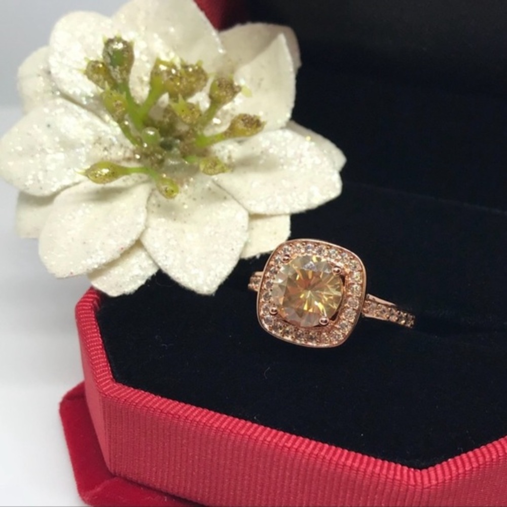 Rose gold champagne ring